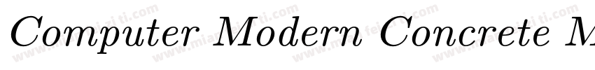 Computer Modern Concrete Medium字体转换